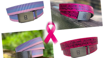 Colorful Buca Belts will be donating 20% Of All Proceeds of The Gingham belt and the Pink Chaos belt to The National Breast Cancer Foundation