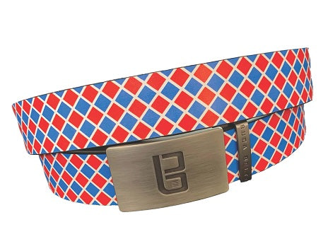 Patriot golf belt from Buca Belts.  Red white and blue belt