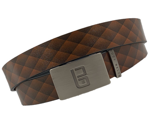 Saddleback golf belt from Buca Belts.  Brown ratchet belt